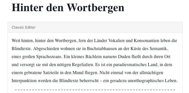 Gutenberg Editor WordPress