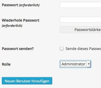 Neuen Usernamen anlegen
