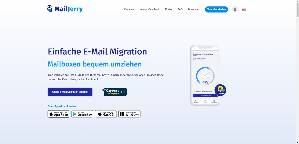 Mailjerry Startseite