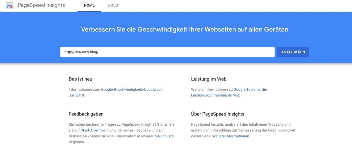 PageSpeed Insights