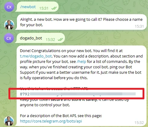 Screenshot eines Telegram-Chatfensters mit grünen Sprechblasen; roter Rahmen um die Zahl 8792.