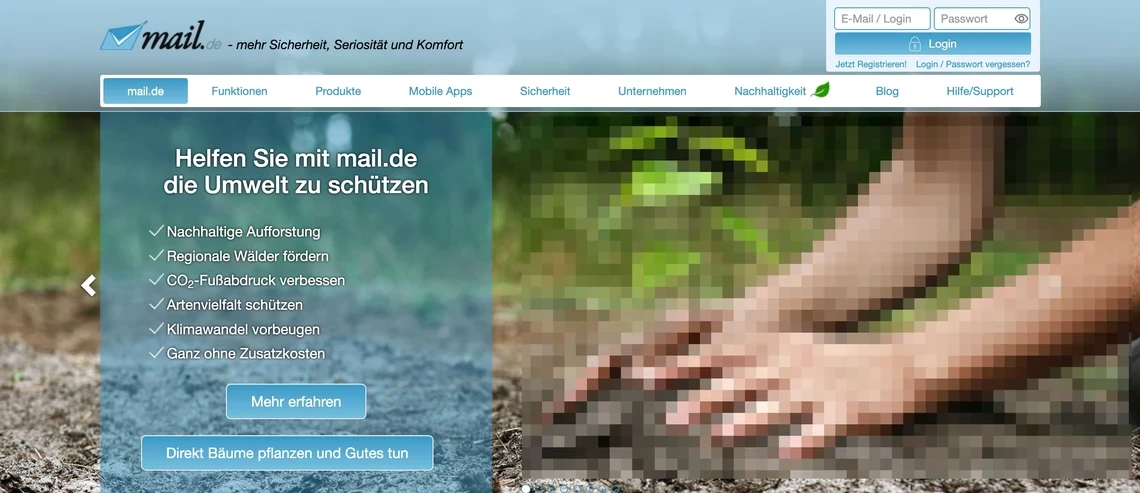 mail.de Startseite