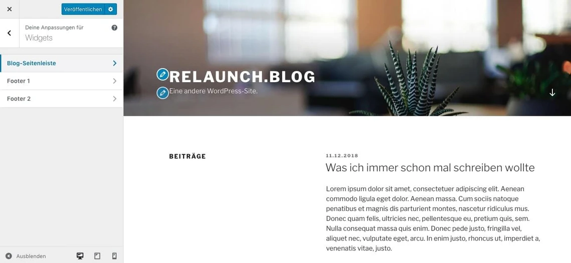 Visueller Editor in WordPress