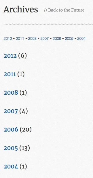 Beispielarchiv Screenshot von https://www.schloebe.de/archiv/