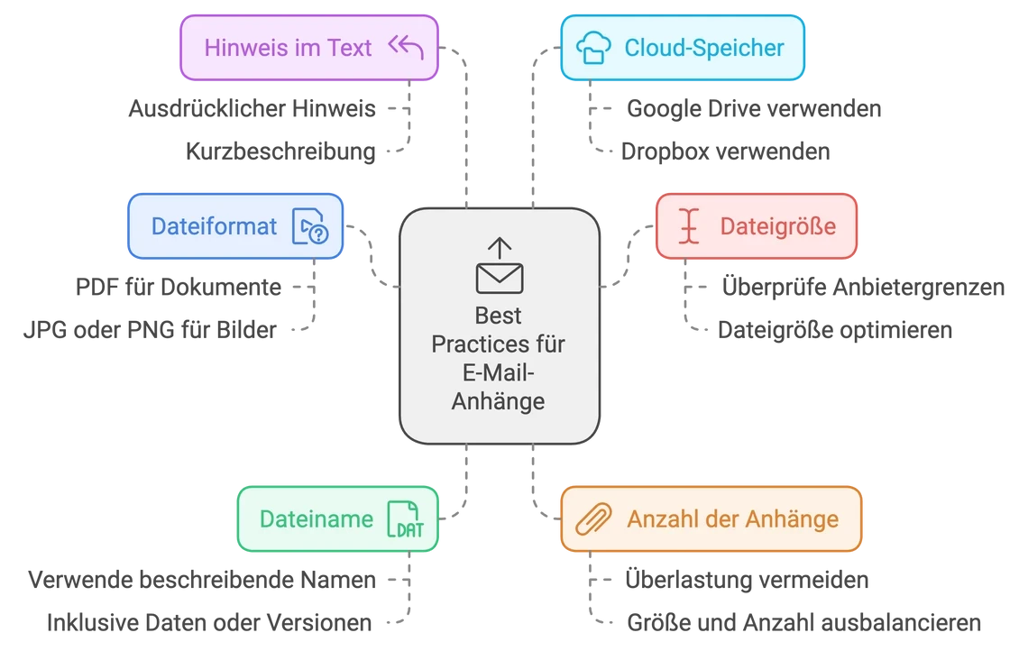 Infografik: Best Practices bei E-Mail-Anhängen