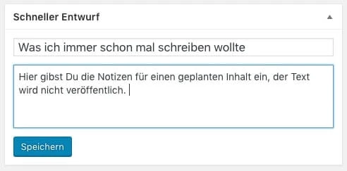 Schneller Entwurf für Ideen und Notizen