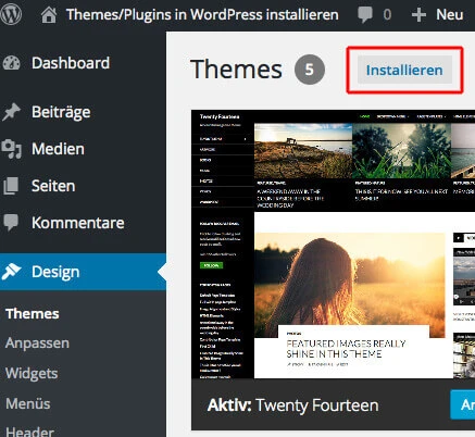 WordPress Backend