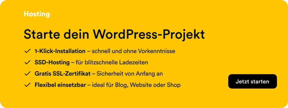 Starte dein WordPress-Projekt